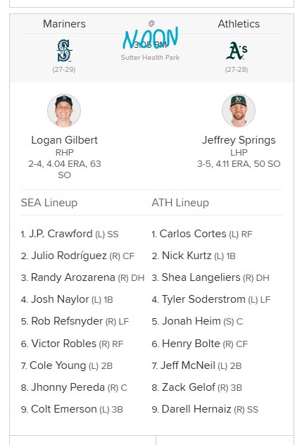 Down with the A's.  Up with the M's! 2026-05-27 .jpg